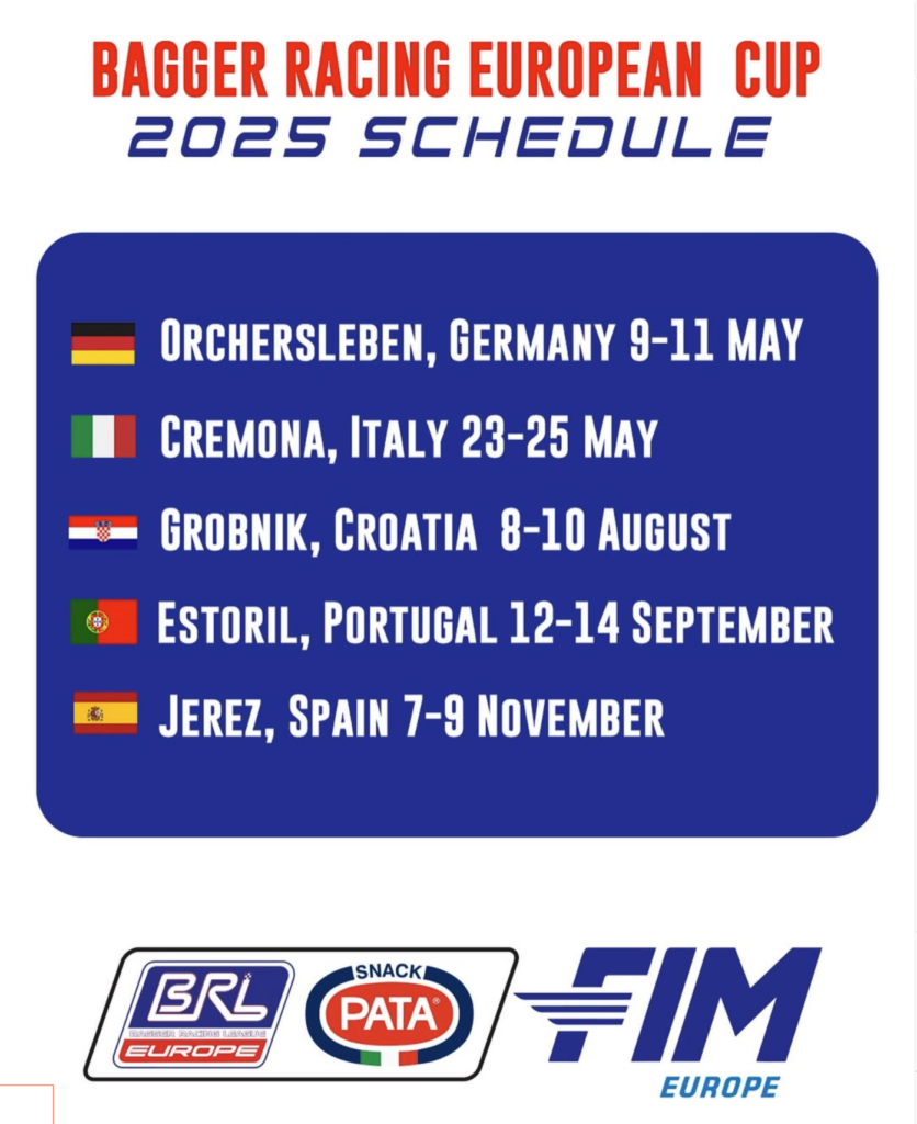 Bagger racing league European cup schedule